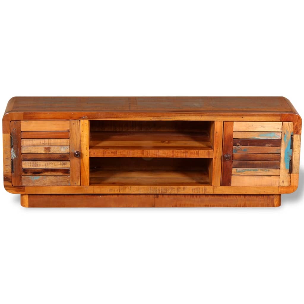 vidaXL Meuble TV en bois de récupération massif 120x30x40 cm