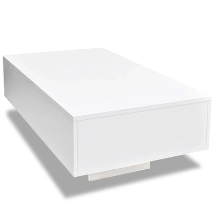 vidaXL Couchtisch Hochglanz-Weiß