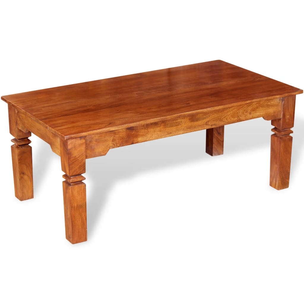 vidaXL Table basse en bois massif 110x60x45 cm