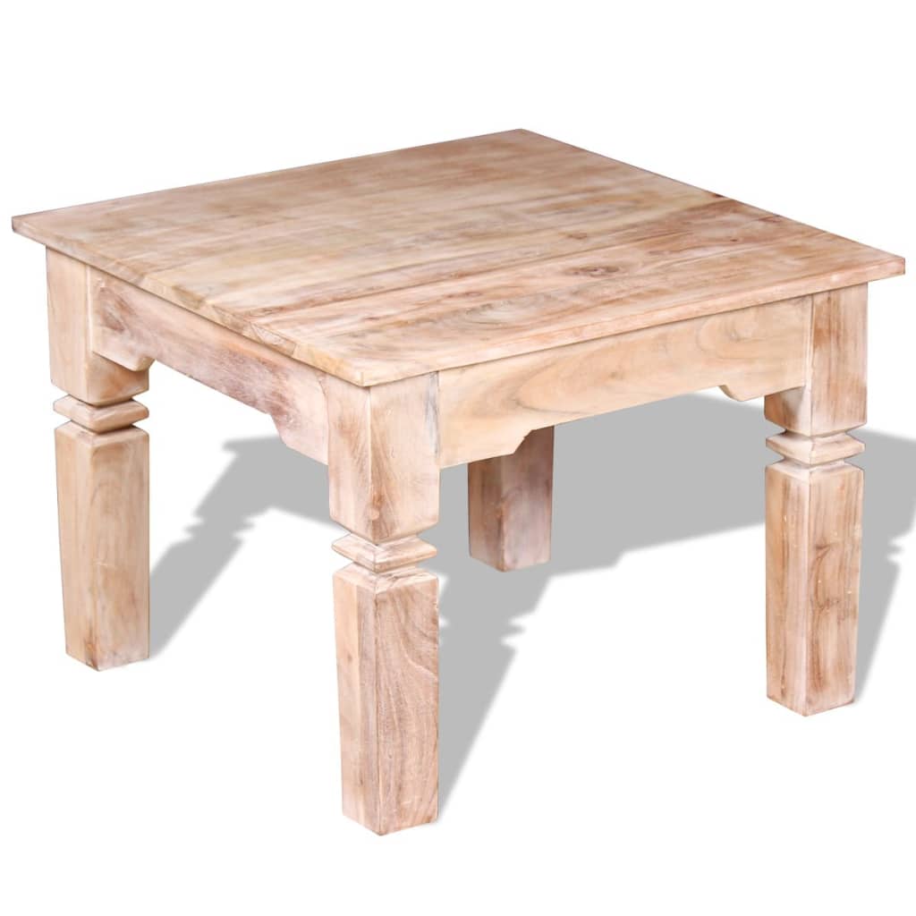 vidaXL Table basse en bois d'acacia 60x60x45 cm