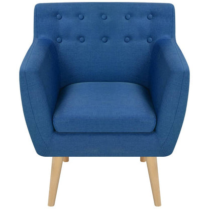 vidaXL Sessel Blau Stoff