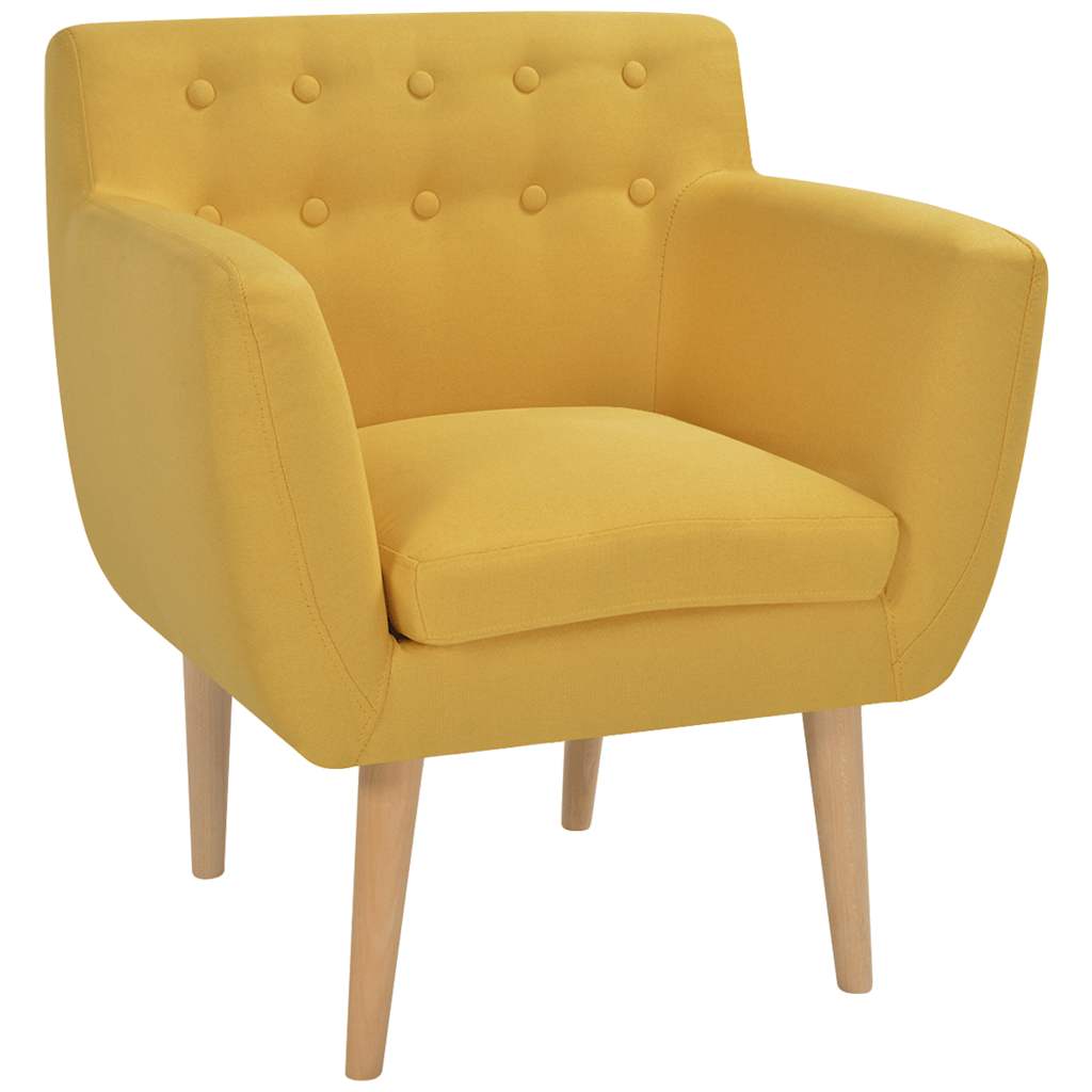 vidaXL Sessel Gelb Stoff