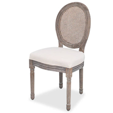 vidaXL Chaises de salle à manger 4 pcs Crème Tissu
