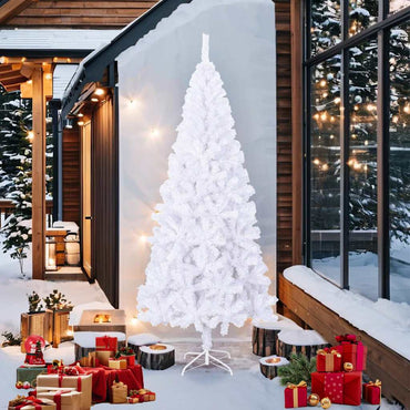 vidaXL Künstlicher Weihnachtsbaum L 240 cm Weiß