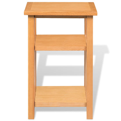 vidaXL Beistelltisch mit Zeitungsablage 27x35x55 cm Massivholz Eiche