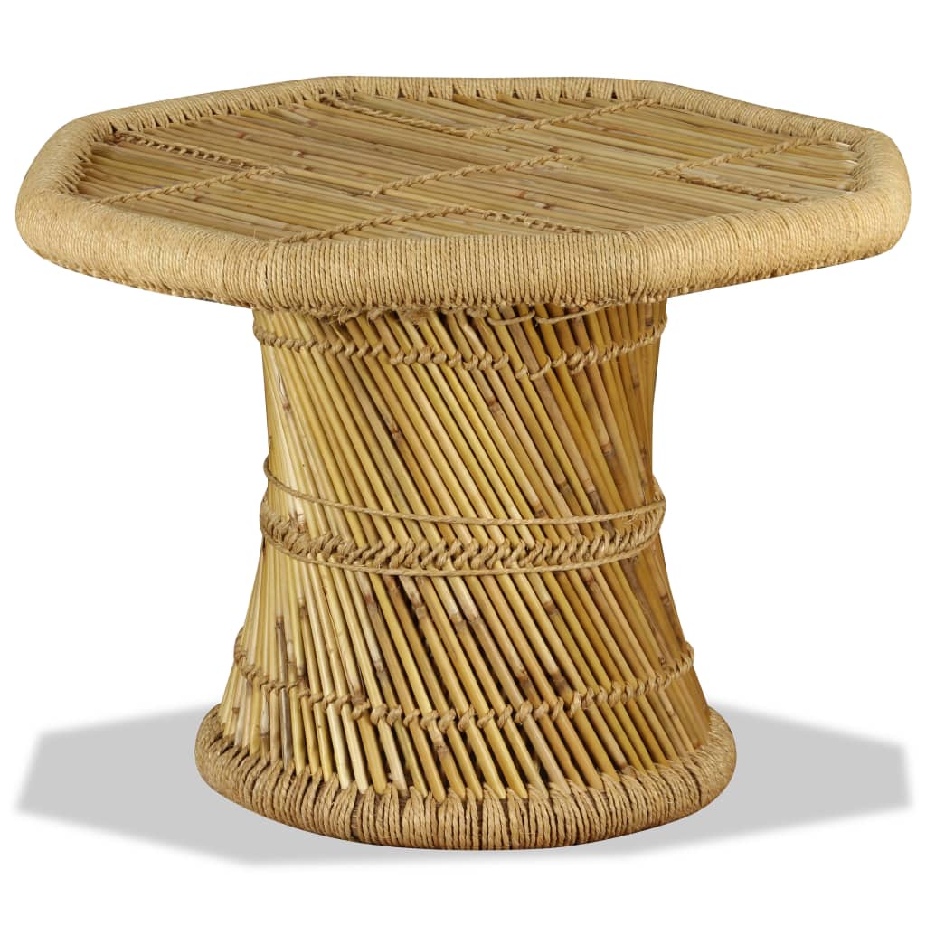 vidaXL Table basse Bambou Octogonale 60x60x45 cm