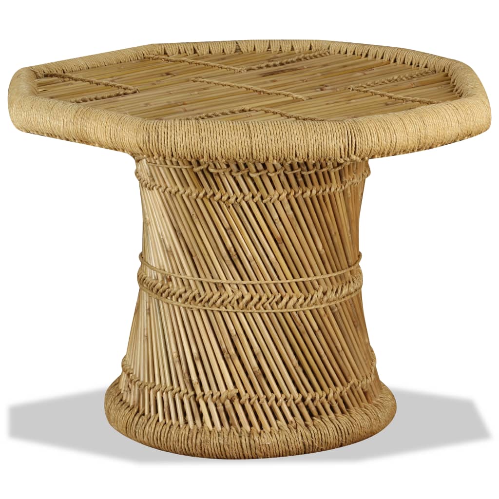 vidaXL Table basse Bambou Octogonale 60x60x45 cm
