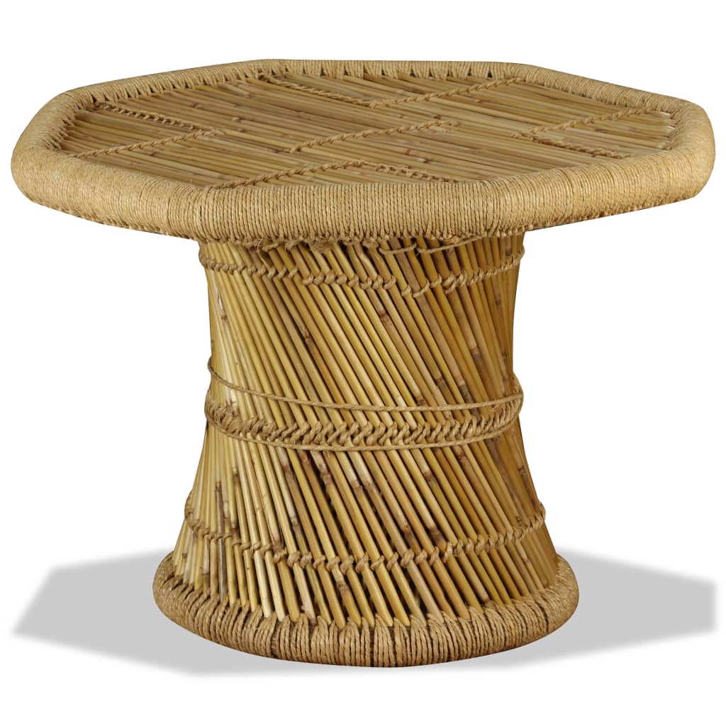 vidaXL Table basse Bambou Octogonale 60x60x45 cm