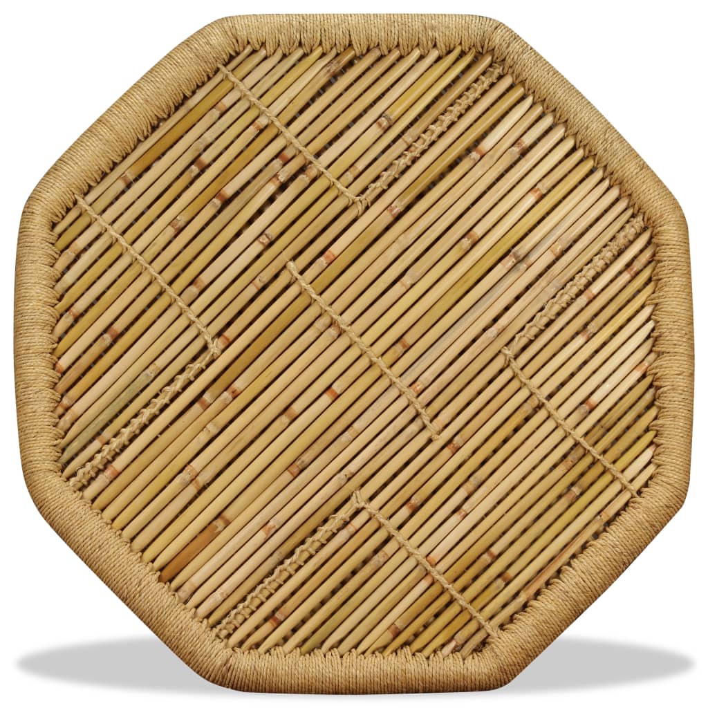 vidaXL Table basse Bambou Octogonale 60x60x45 cm