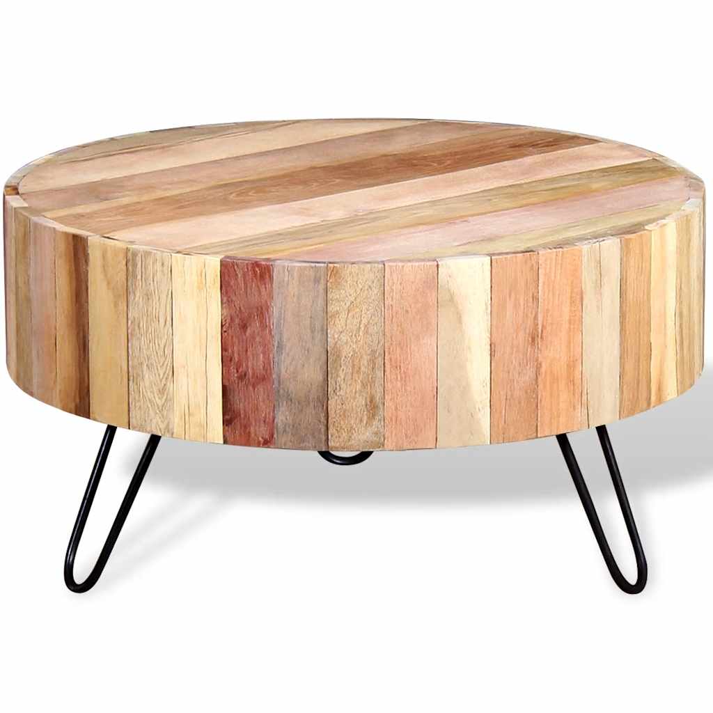 vidaXL Couchtisch Altholz Massiv