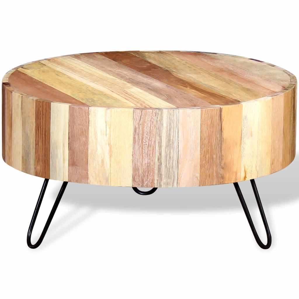 vidaXL Couchtisch Altholz Massiv