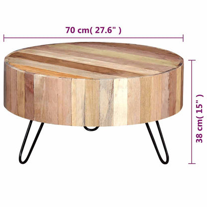 vidaXL Couchtisch Altholz Massiv