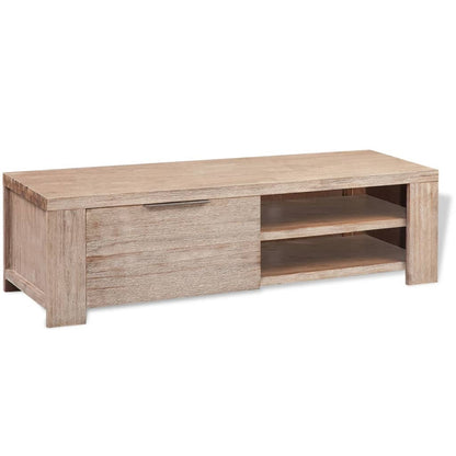 Meuble TV vidaXL en bois d'acacia massif brossé 140x38x40 cm