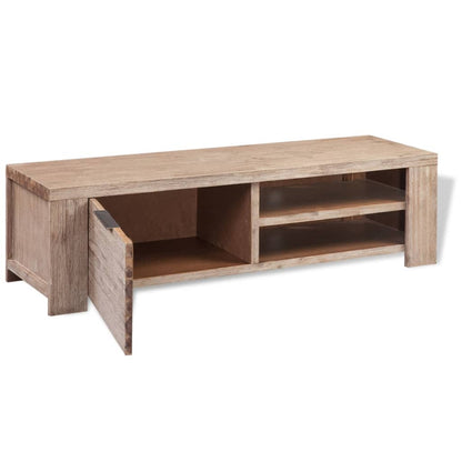 Meuble TV vidaXL en bois d'acacia massif brossé 140x38x40 cm