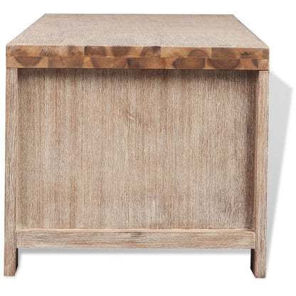 Meuble TV vidaXL en bois d'acacia massif brossé 140x38x40 cm