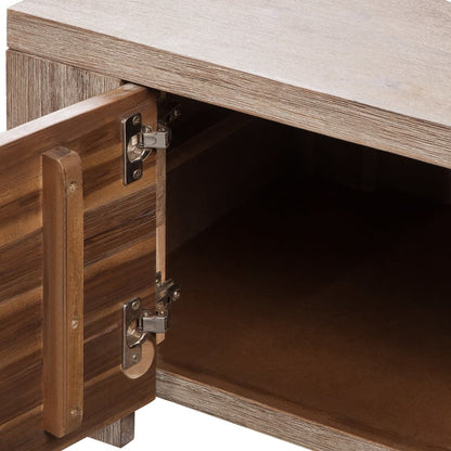 Meuble TV vidaXL en bois d'acacia massif brossé 140x38x40 cm