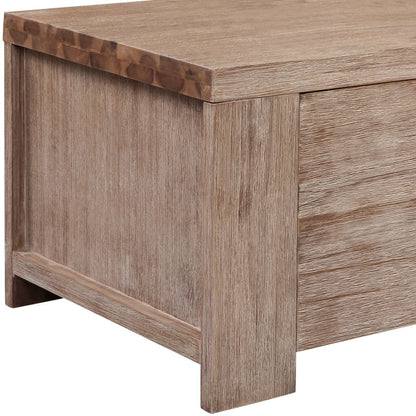 Meuble TV vidaXL en bois d'acacia massif brossé 140x38x40 cm