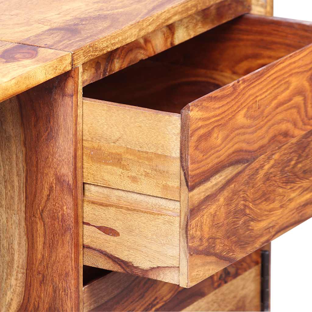 vidaXL Schreibtisch mit 1 Schublade und 1 Schrank Massivholz Akazie