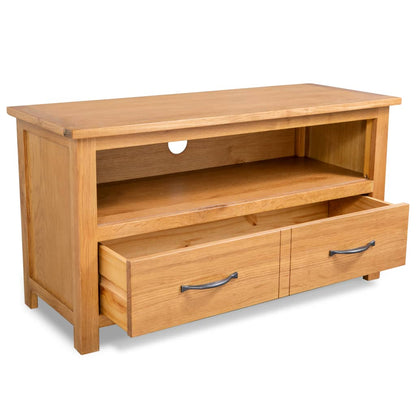 Meuble TV vidaXL 90x35x48 cm en bois de chêne massif