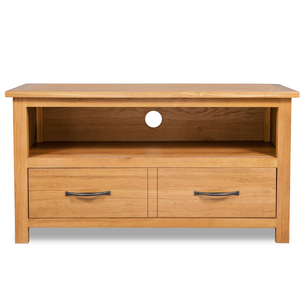 Meuble TV vidaXL 90x35x48 cm en bois de chêne massif