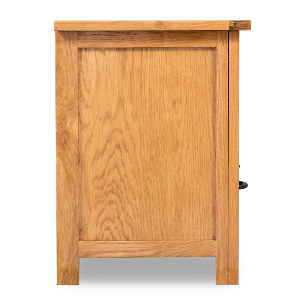 Meuble TV vidaXL 90x35x48 cm en bois de chêne massif