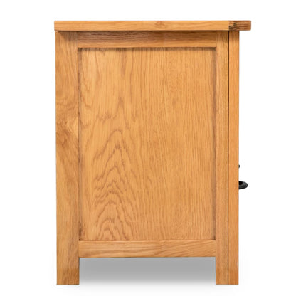 Meuble TV vidaXL 90x35x48 cm en bois de chêne massif