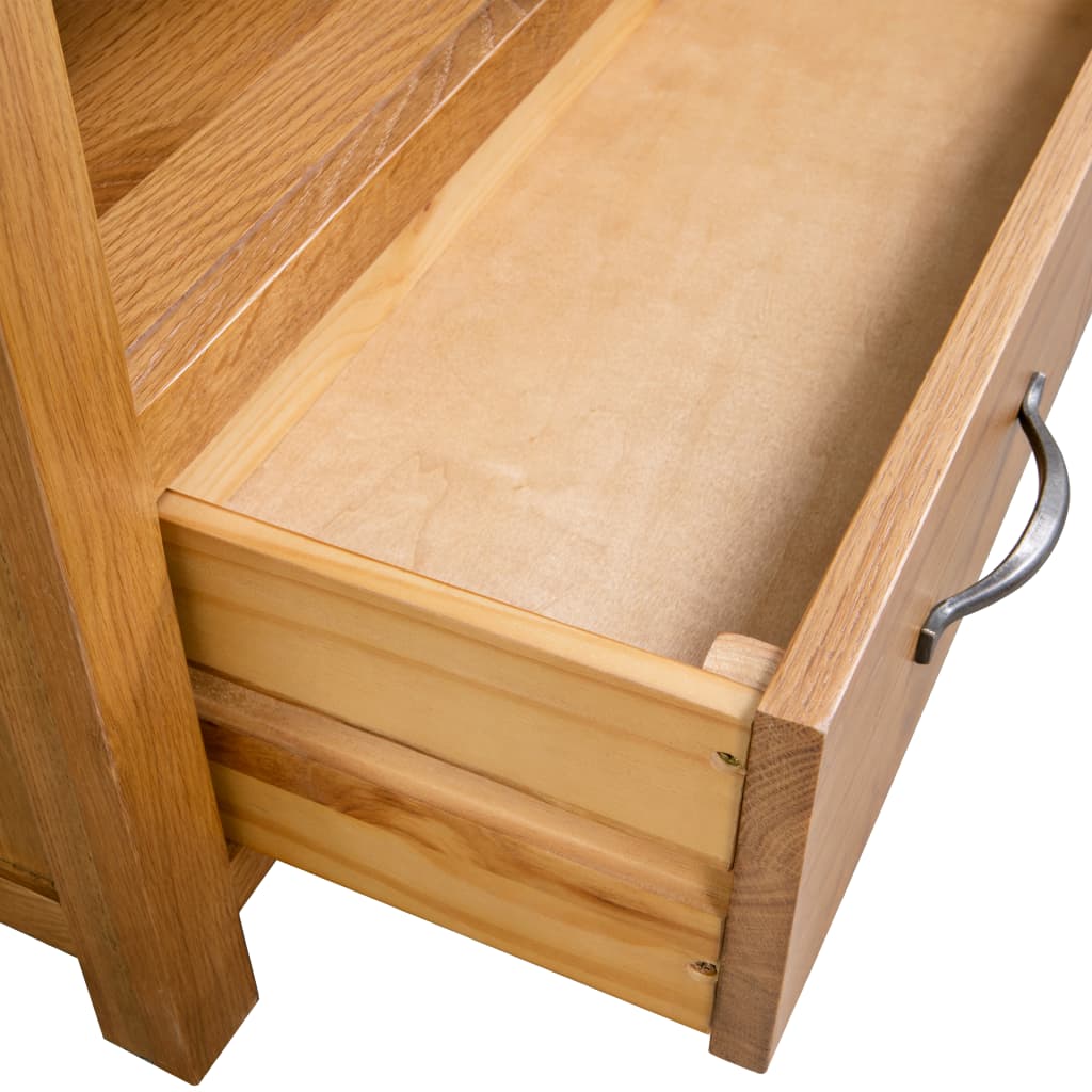 Meuble TV vidaXL 90x35x48 cm en bois de chêne massif