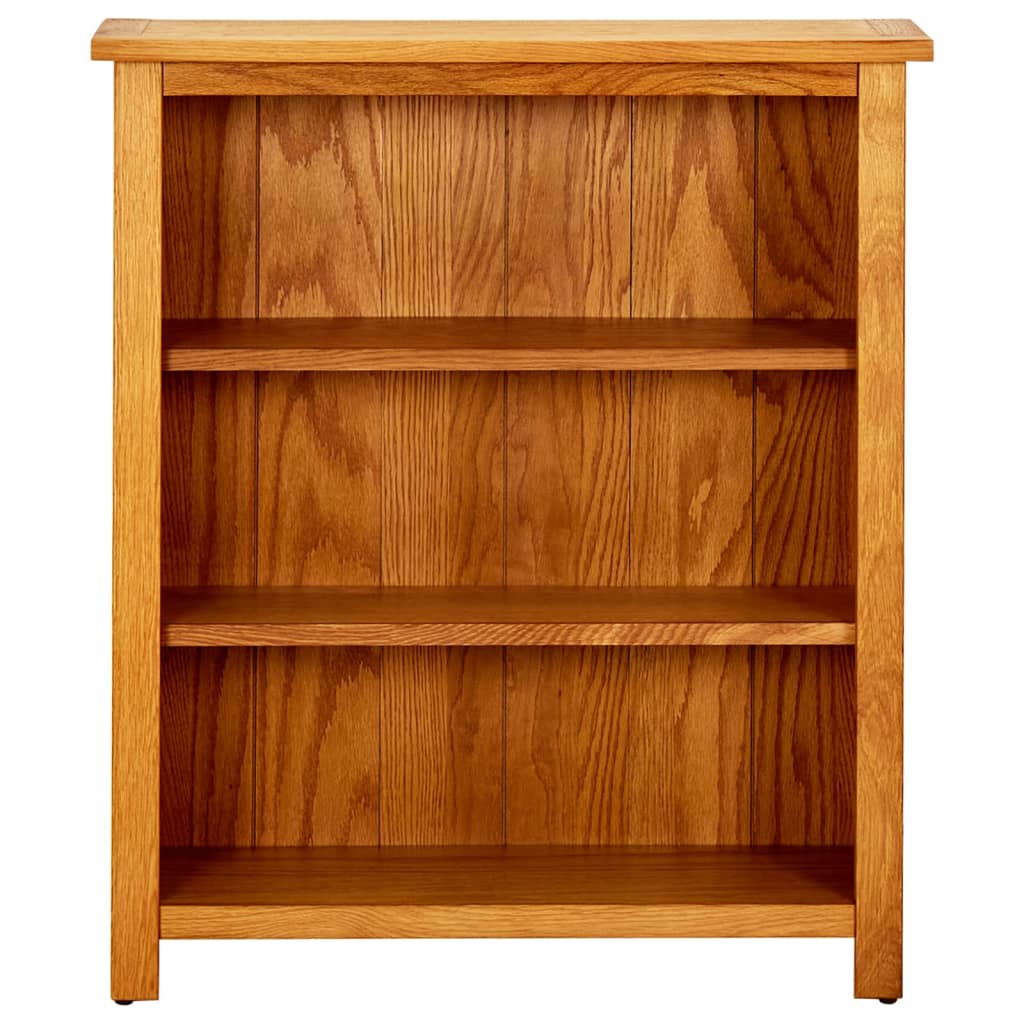 vidaXL Bücherregal 3 Fächer 70x22,5x82 cm Massivholz Eiche