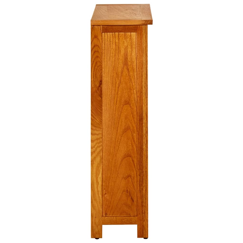 vidaXL Bücherregal 3 Fächer 70x22,5x82 cm Massivholz Eiche