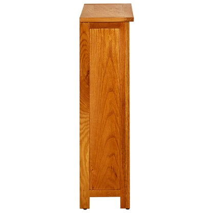vidaXL Bücherregal 3 Fächer 70x22,5x82 cm Massivholz Eiche