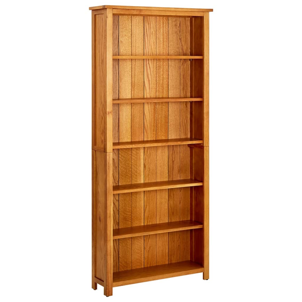 vidaXL Bibliothèque 6 casiers 80x22,5x180 cm Bois massif de chêne