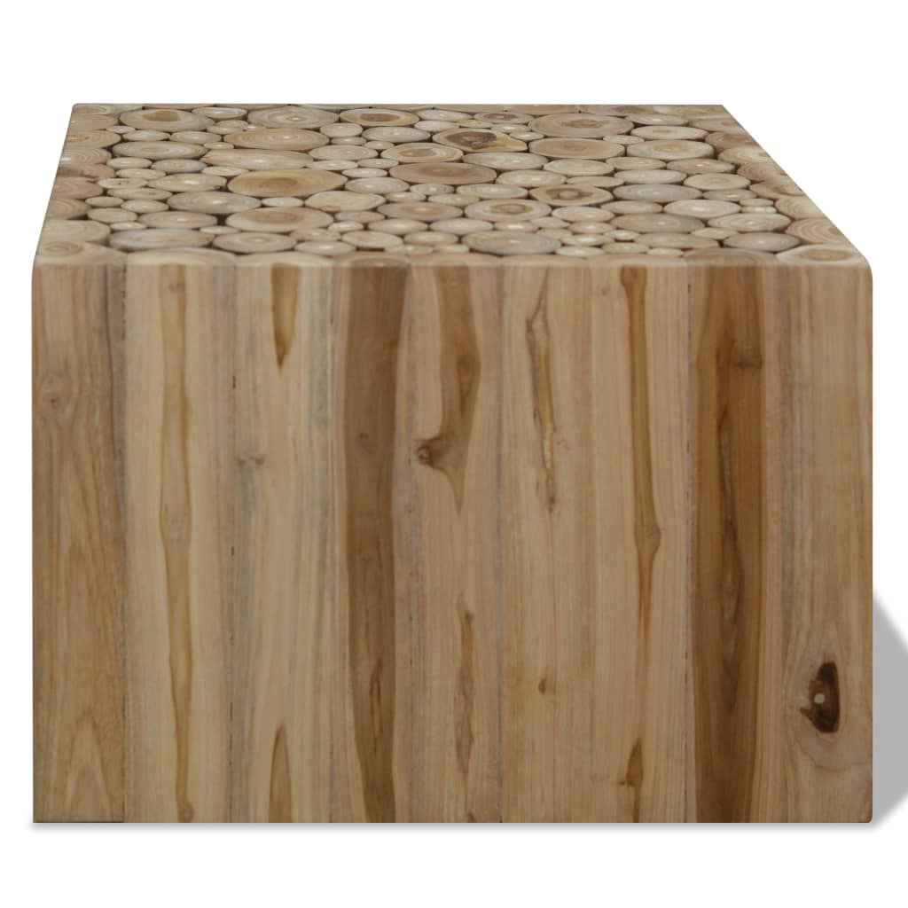 vidaXL Table basse en teck 50x50x35 cm