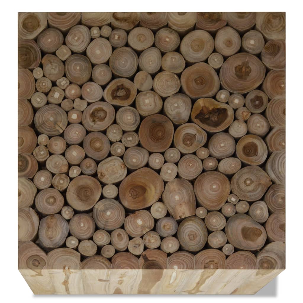vidaXL Table basse en teck 50x50x35 cm