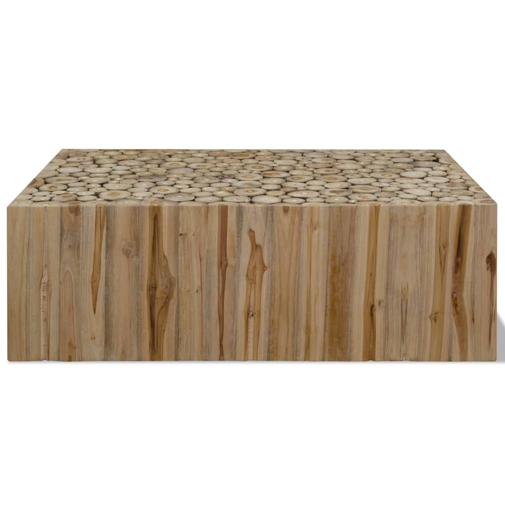 vidaXL Table basse en teck massif 90 x 50 x 30 cm