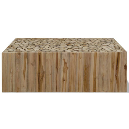 vidaXL Table basse en teck massif 90 x 50 x 30 cm