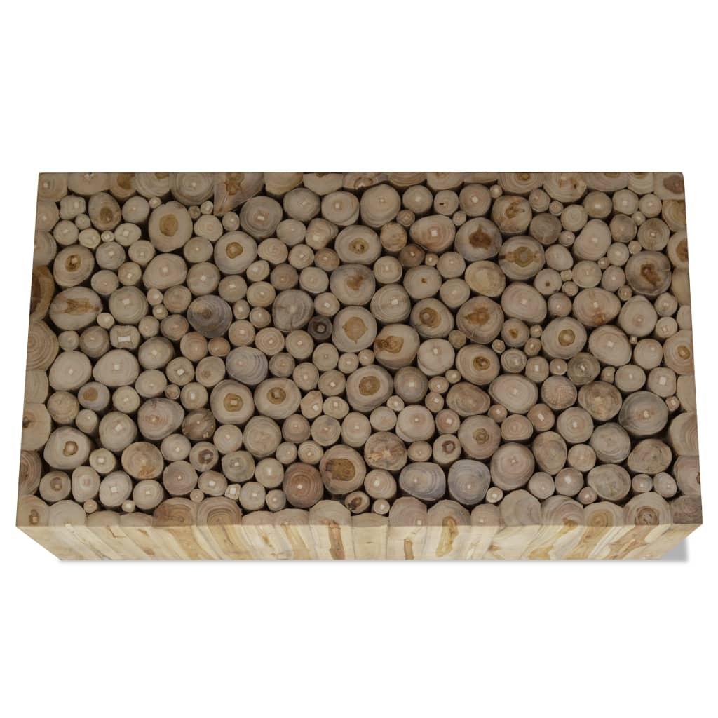 vidaXL Table basse en teck massif 90 x 50 x 30 cm
