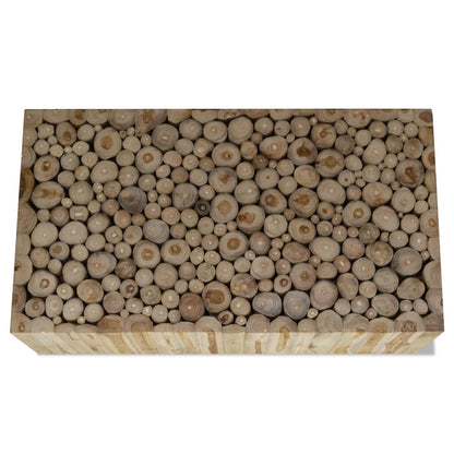 vidaXL Table basse en teck massif 90 x 50 x 30 cm