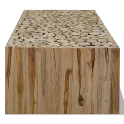 vidaXL Table basse en teck massif 90 x 50 x 30 cm