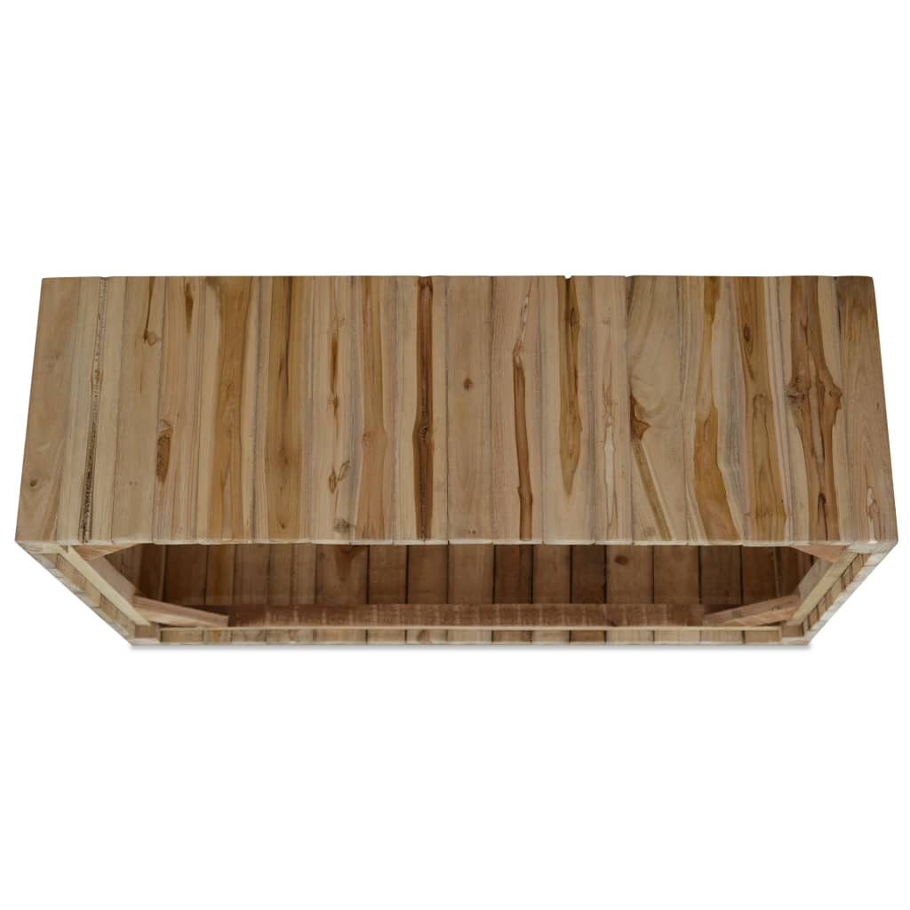 vidaXL Table basse en teck massif 90 x 50 x 30 cm