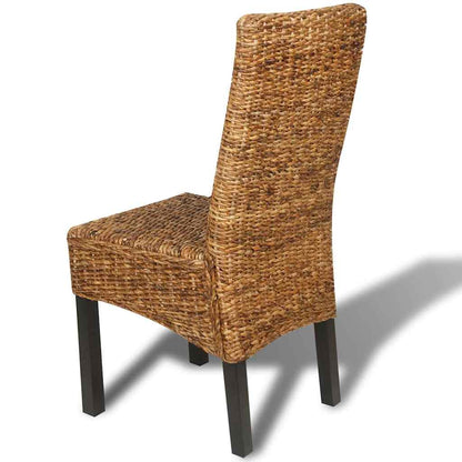 vidaXL Chaises de salle à manger 6 pcs. Abaca et bois de manguier massif