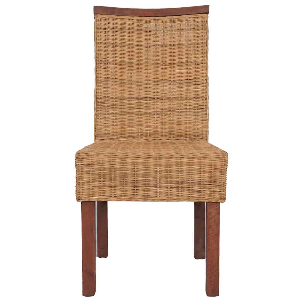 vidaXL Esszimmerstühle 6 Stk. Natur Rattan Braun