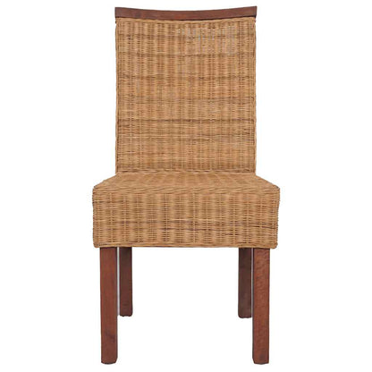 vidaXL Esszimmerstühle 6 Stk. Natur Rattan Braun