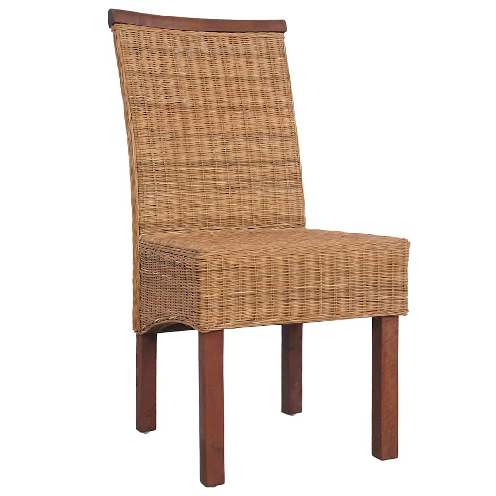 vidaXL Esszimmerstühle 6 Stk. Natur Rattan Braun