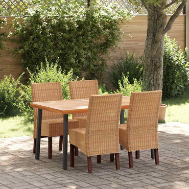 vidaXL Esszimmerstühle 4 Stk. Braun Natur Rattan