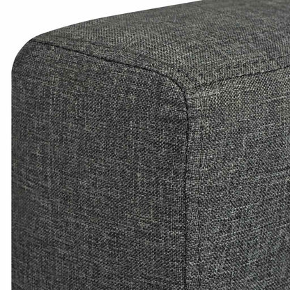 vidaXL Zweiteilige Sofagarnitur Stoff Dunkelgrau