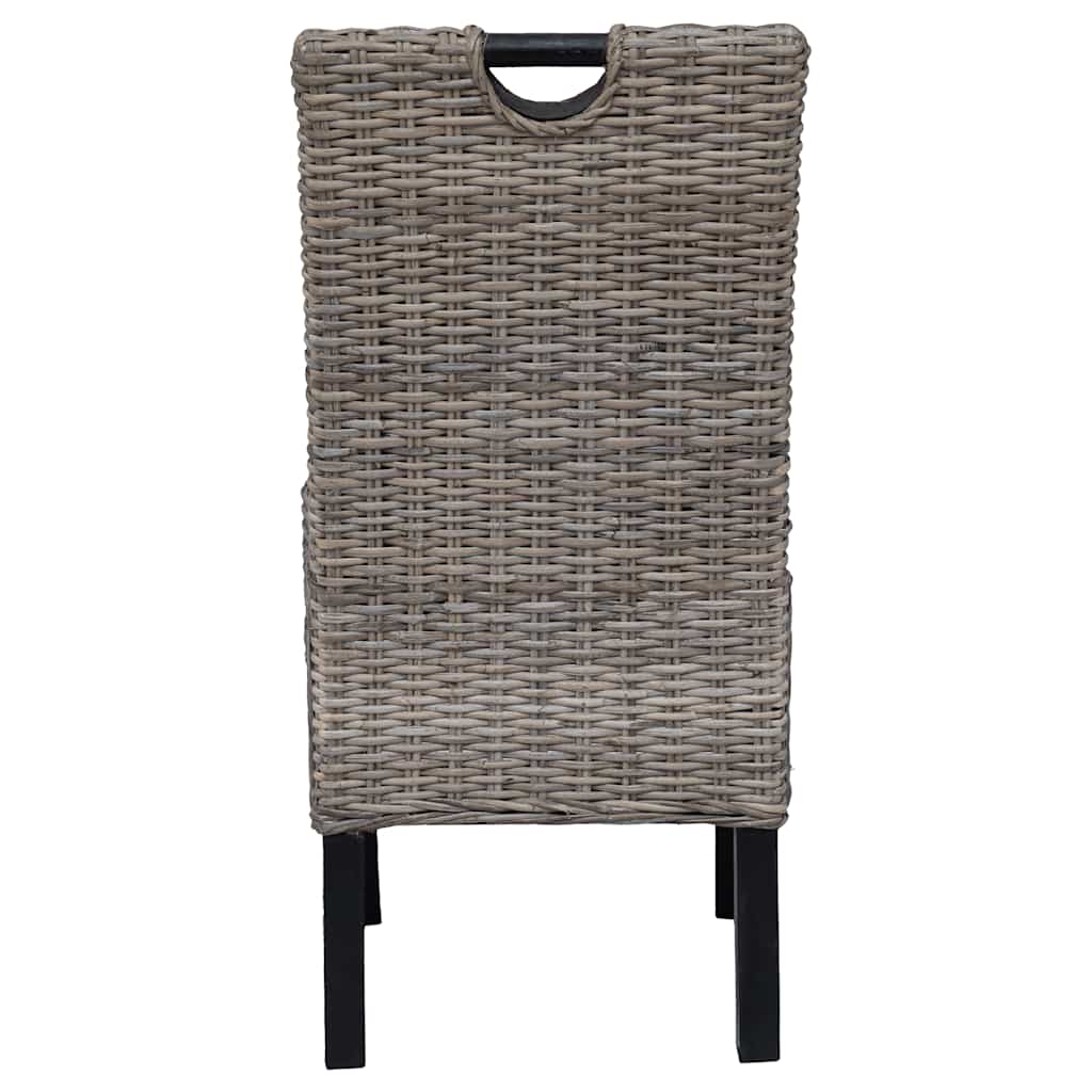 vidaXL Chaises de salle à manger 4 pcs. Rotin Kubu Bois de manguier