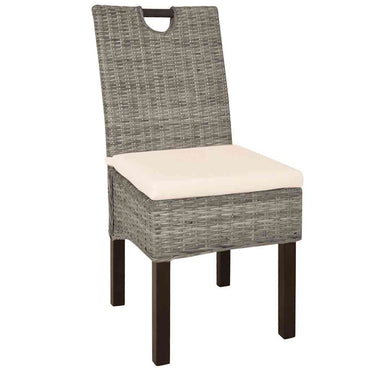 vidaXL Chaises de salle à manger 6 pcs. Rotin Kubu Bois de manguier