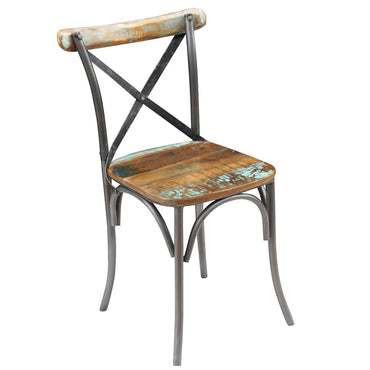 vidaXL Chaises de salle à manger 6 pcs Bois de récupération massif