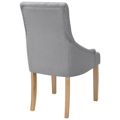 vidaXL Chaises de salle à manger 6 pcs Gris clair Tissu