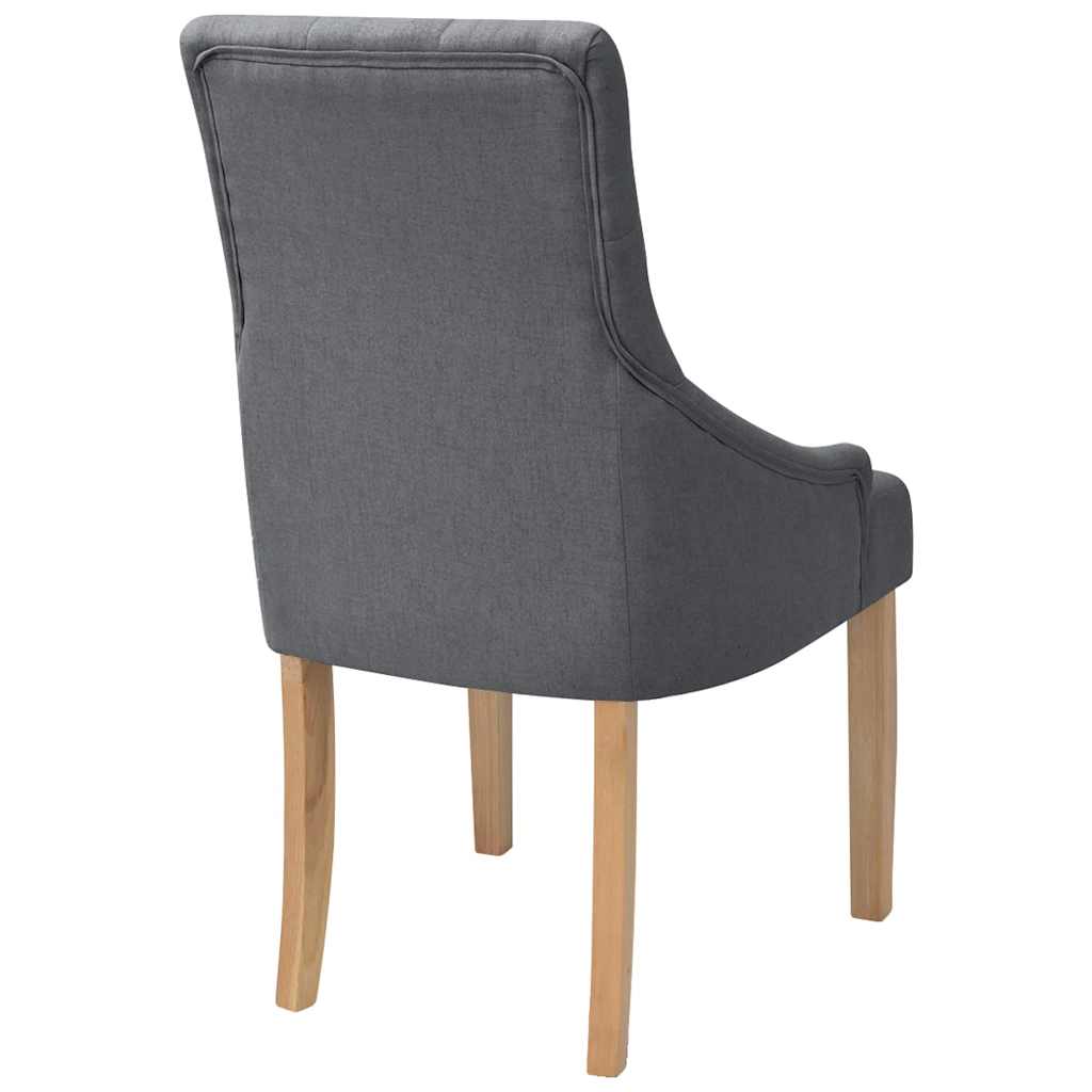 vidaXL Chaises de salle à manger 6 pcs Tissu gris foncé